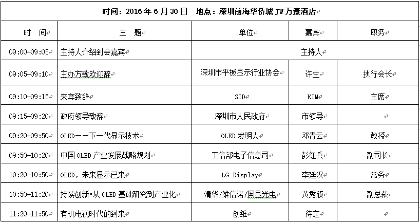 2016中國(guó)國(guó)際OLED產(chǎn)業(yè)大會(huì)會(huì)議通知