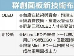 群創(chuàng)押寶Micro LED技術(shù) 搶攻車(chē)用面板市場(chǎng)