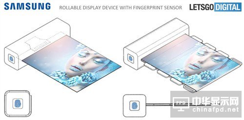 三星新專利：通過指紋激活可卷曲顯示屏