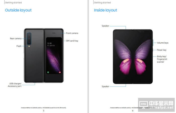 三星Galaxy Fold用戶手冊(cè)曝光：注明不得撕下保護(hù)膜